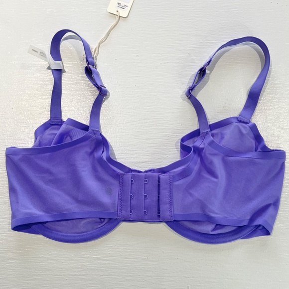 New Aerie SMOOTHEZ Mesh Unlined Underwire Balconette Bra Purple Size 34DDD - Picture 7 of 15